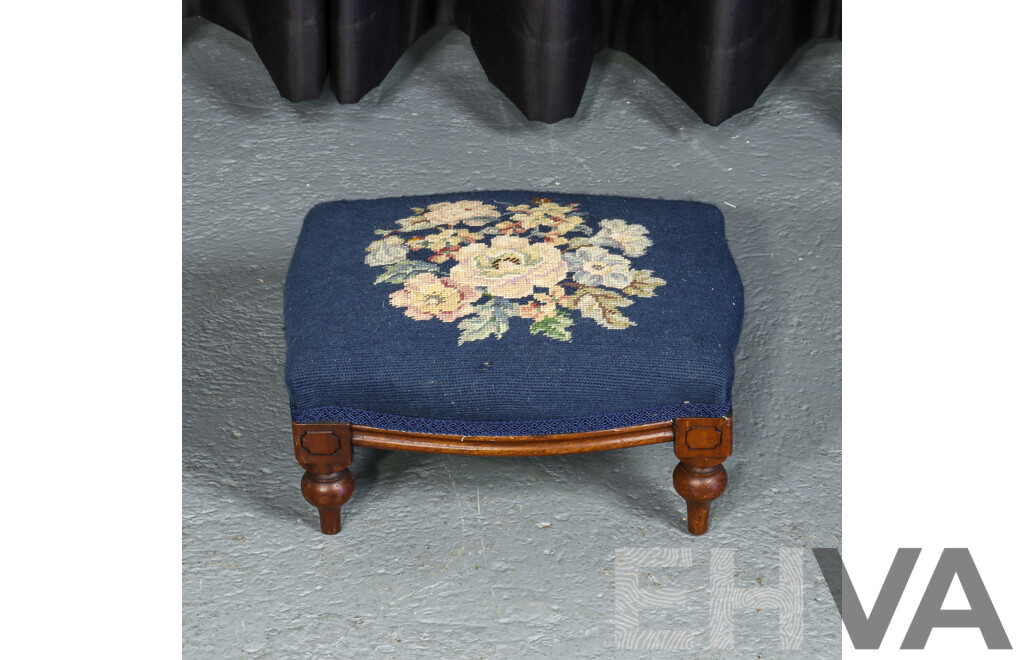 Small Victorian Mahogany Footstool