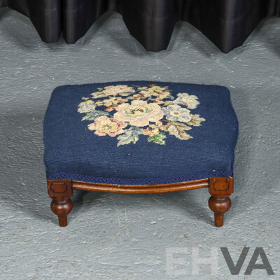 Small Victorian Mahogany Footstool
