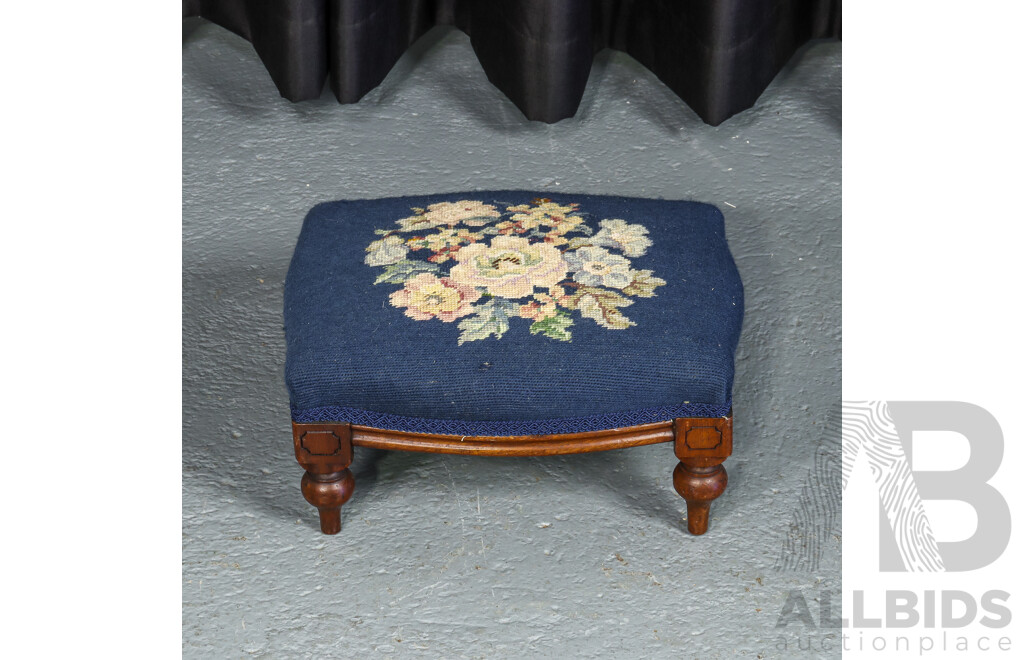 Small Victorian Mahogany Footstool