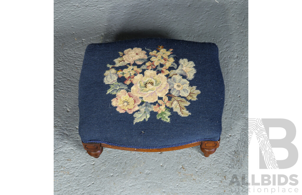 Small Victorian Mahogany Footstool