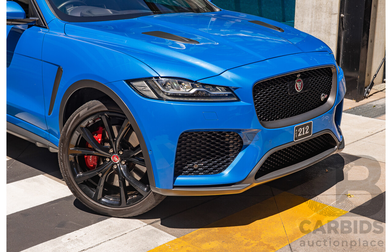 2/2020 Jaguar F-Pace SVR (AWD) X761 MY20 4d Wagon Ultra Blue Supercharged V8 5.0L