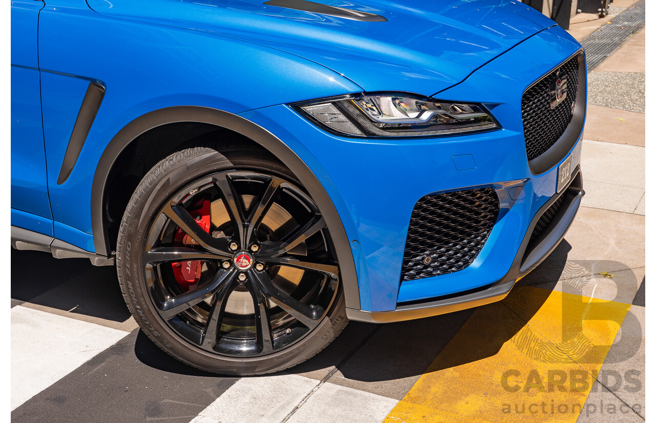 2/2020 Jaguar F-Pace SVR (AWD) X761 MY20 4d Wagon Ultra Blue Supercharged V8 5.0L