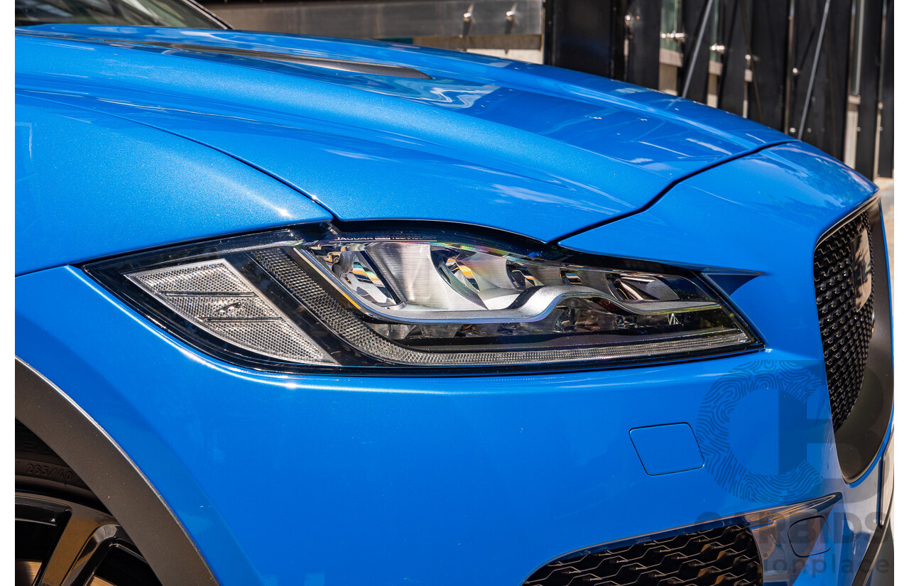 2/2020 Jaguar F-Pace SVR (AWD) X761 MY20 4d Wagon Ultra Blue Supercharged V8 5.0L