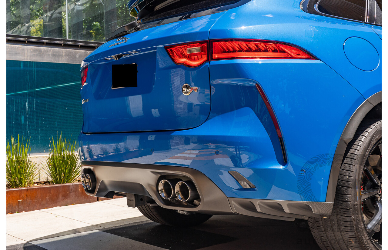 2/2020 Jaguar F-Pace SVR (AWD) X761 MY20 4d Wagon Ultra Blue Supercharged V8 5.0L