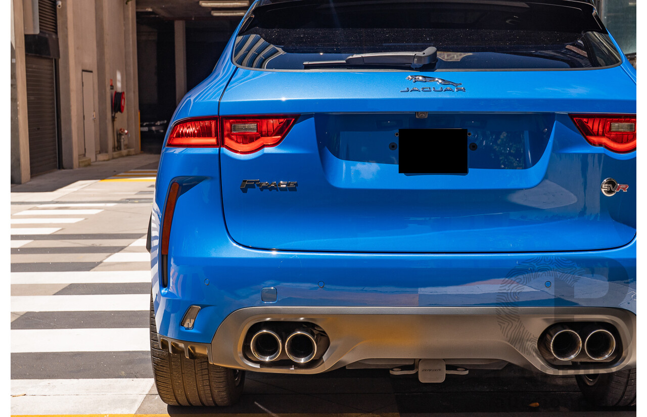 2/2020 Jaguar F-Pace SVR (AWD) X761 MY20 4d Wagon Ultra Blue Supercharged V8 5.0L