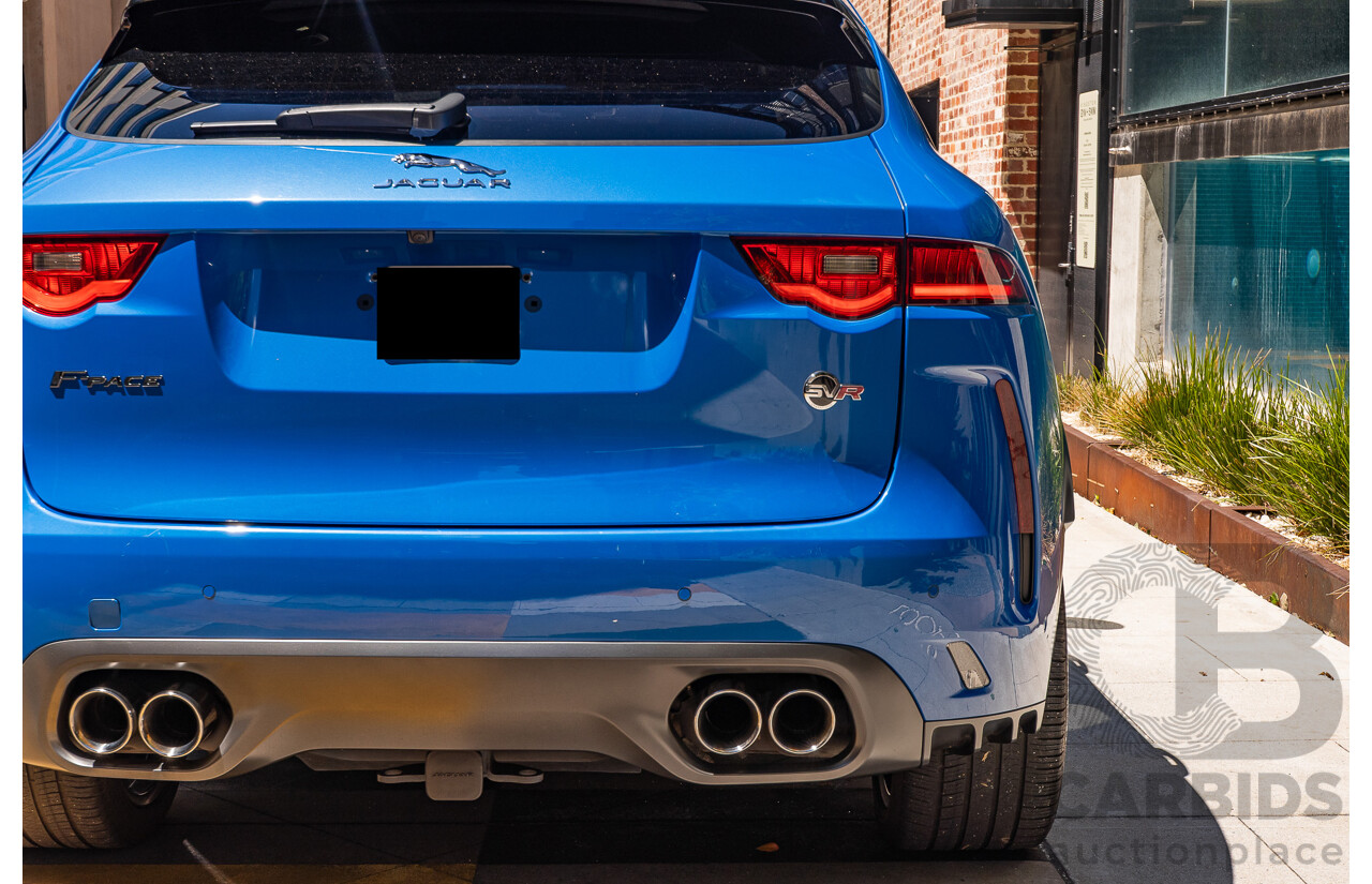 2/2020 Jaguar F-Pace SVR (AWD) X761 MY20 4d Wagon Ultra Blue Supercharged V8 5.0L