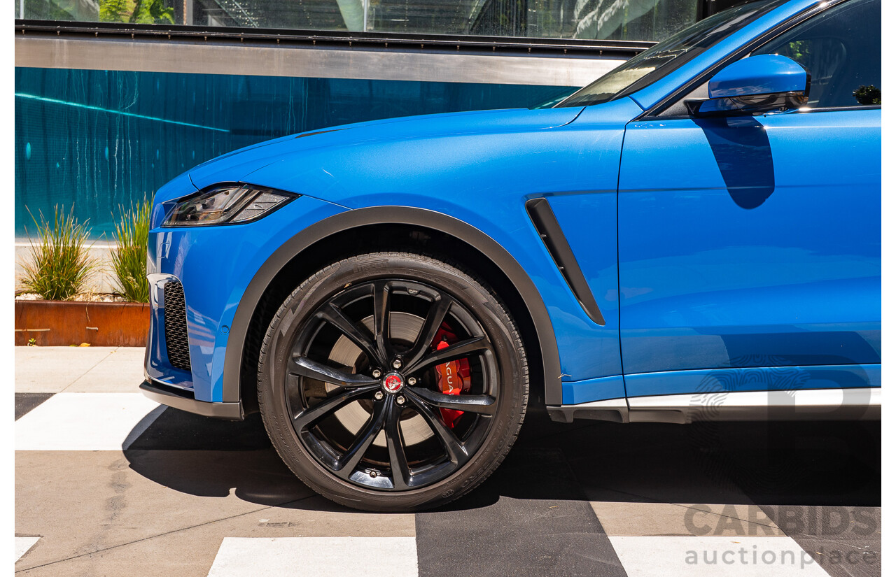 2/2020 Jaguar F-Pace SVR (AWD) X761 MY20 4d Wagon Ultra Blue Supercharged V8 5.0L