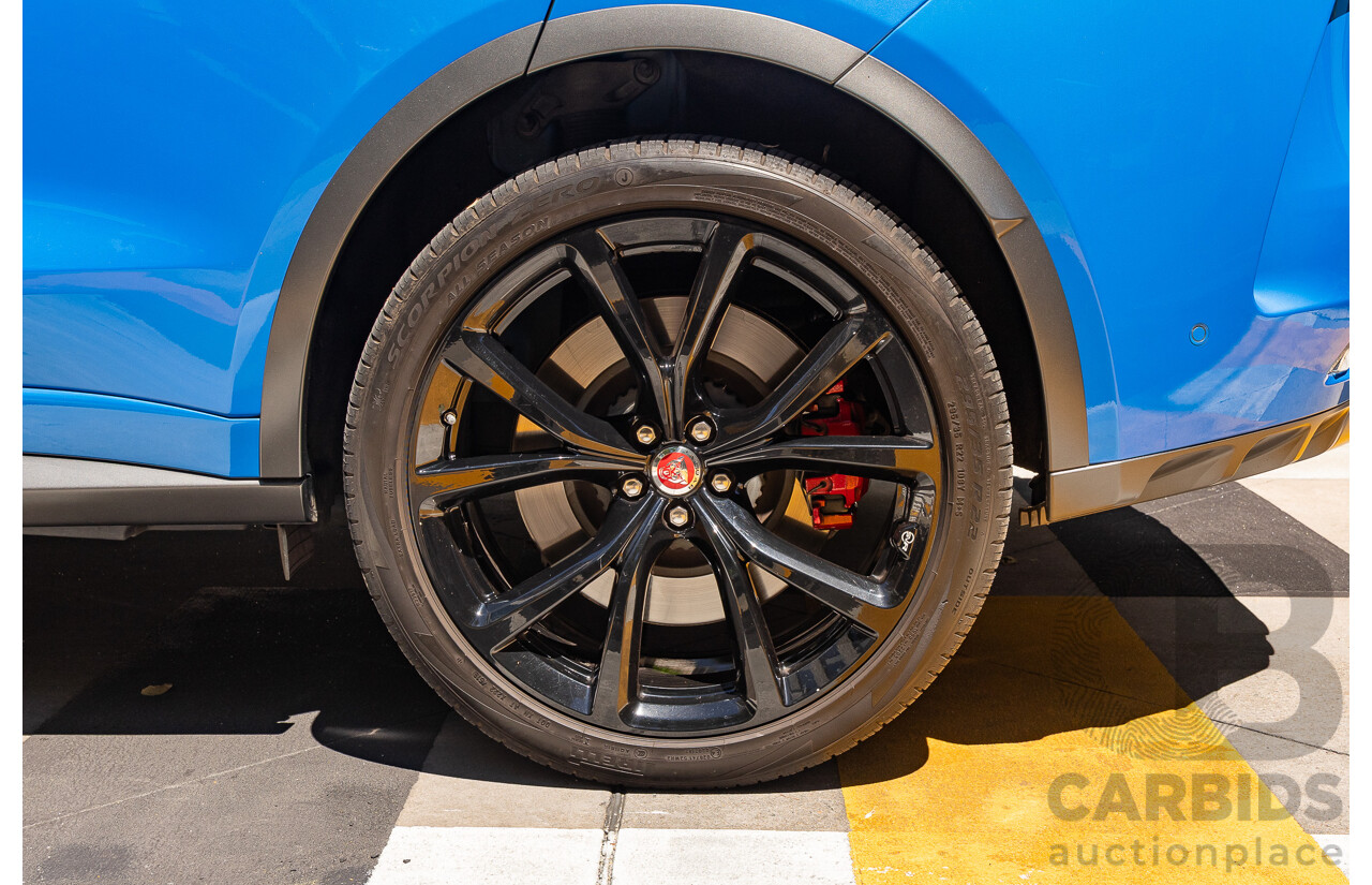 2/2020 Jaguar F-Pace SVR (AWD) X761 MY20 4d Wagon Ultra Blue Supercharged V8 5.0L