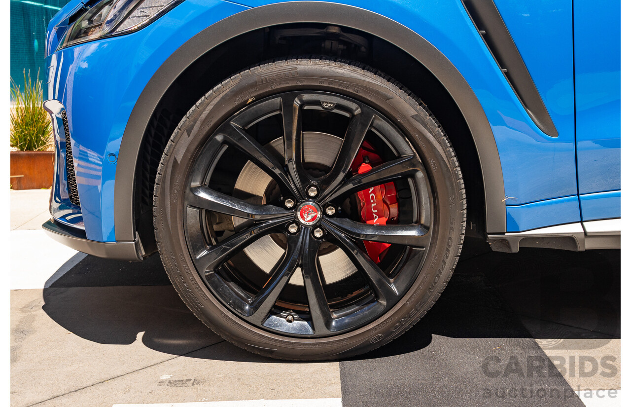 2/2020 Jaguar F-Pace SVR (AWD) X761 MY20 4d Wagon Ultra Blue Supercharged V8 5.0L