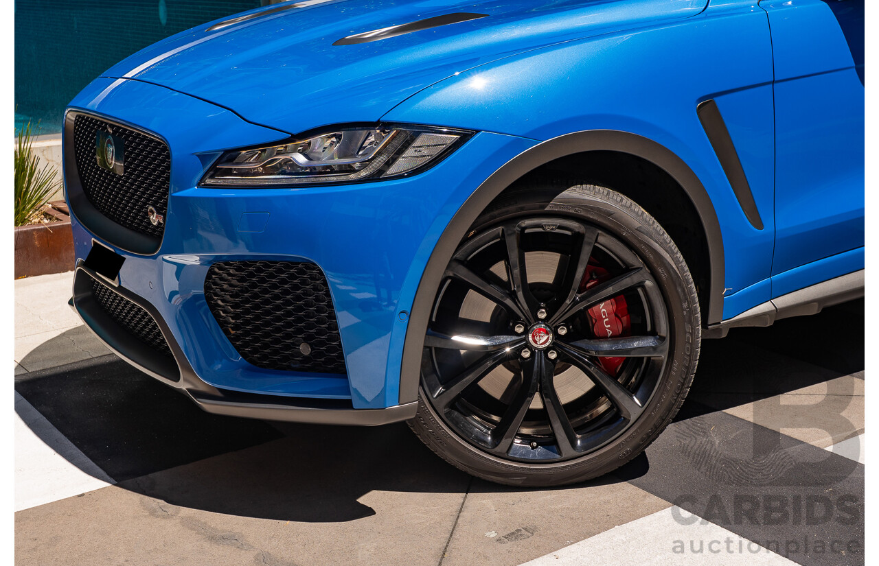 2/2020 Jaguar F-Pace SVR (AWD) X761 MY20 4d Wagon Ultra Blue Supercharged V8 5.0L