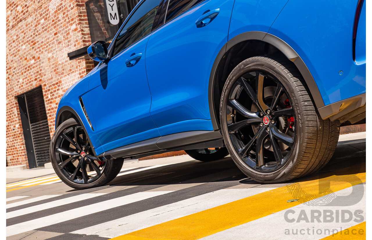 2/2020 Jaguar F-Pace SVR (AWD) X761 MY20 4d Wagon Ultra Blue Supercharged V8 5.0L