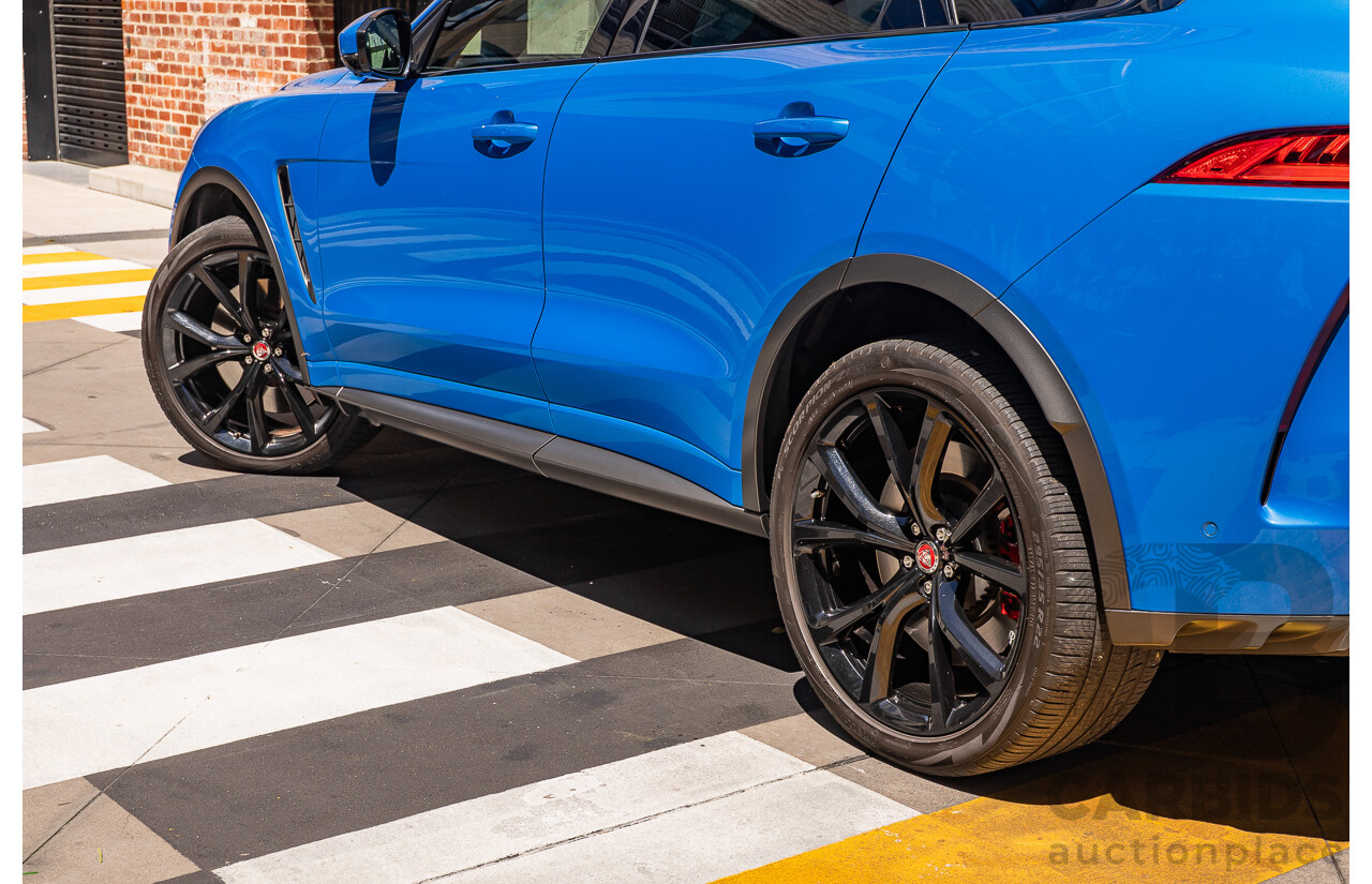2/2020 Jaguar F-Pace SVR (AWD) X761 MY20 4d Wagon Ultra Blue Supercharged V8 5.0L