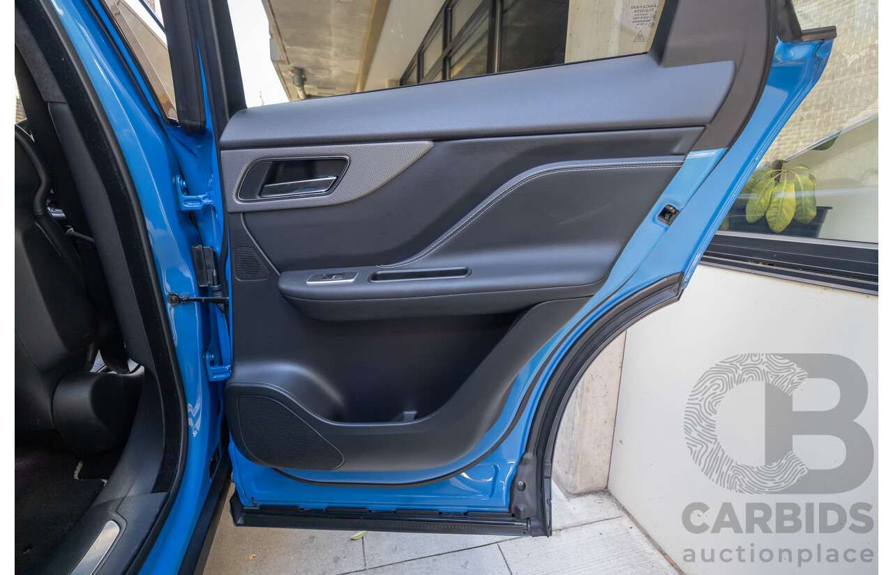 2/2020 Jaguar F-Pace SVR (AWD) X761 MY20 4d Wagon Ultra Blue Supercharged V8 5.0L