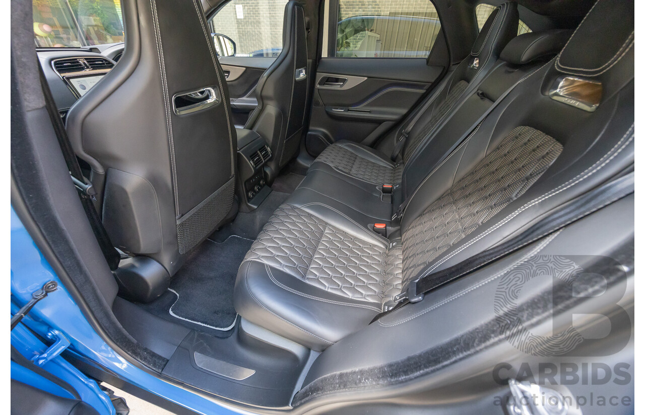 2/2020 Jaguar F-Pace SVR (AWD) X761 MY20 4d Wagon Ultra Blue Supercharged V8 5.0L