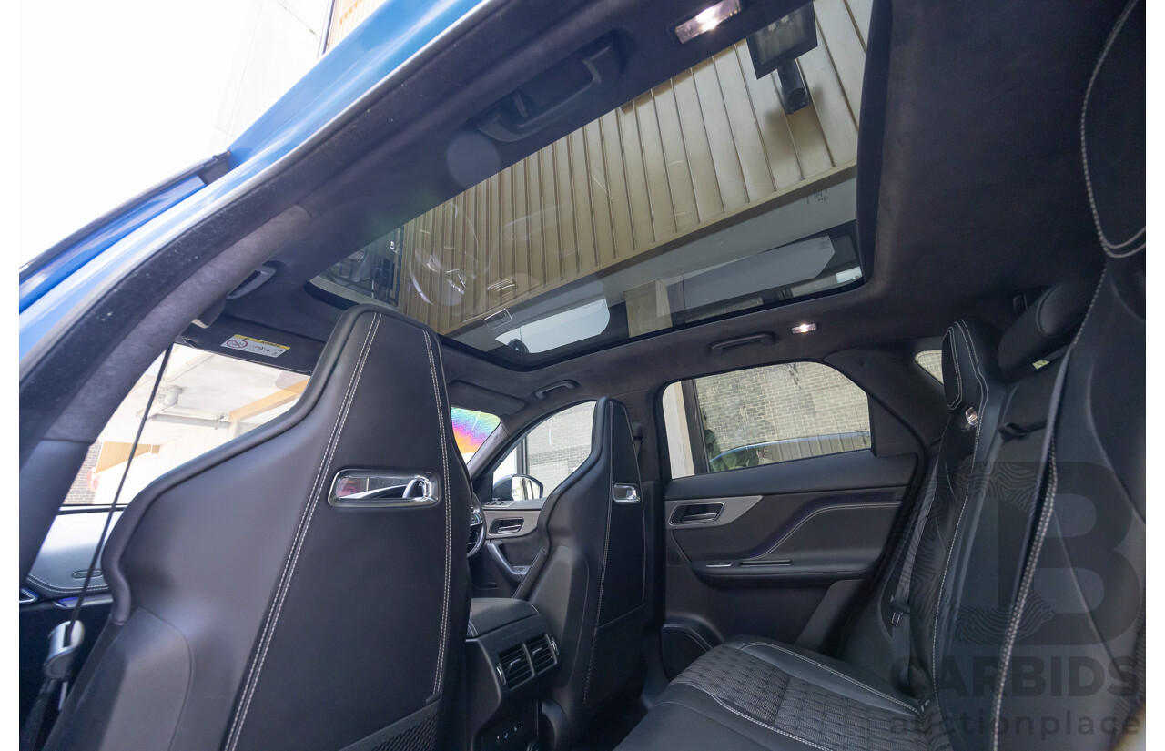 2/2020 Jaguar F-Pace SVR (AWD) X761 MY20 4d Wagon Ultra Blue Supercharged V8 5.0L