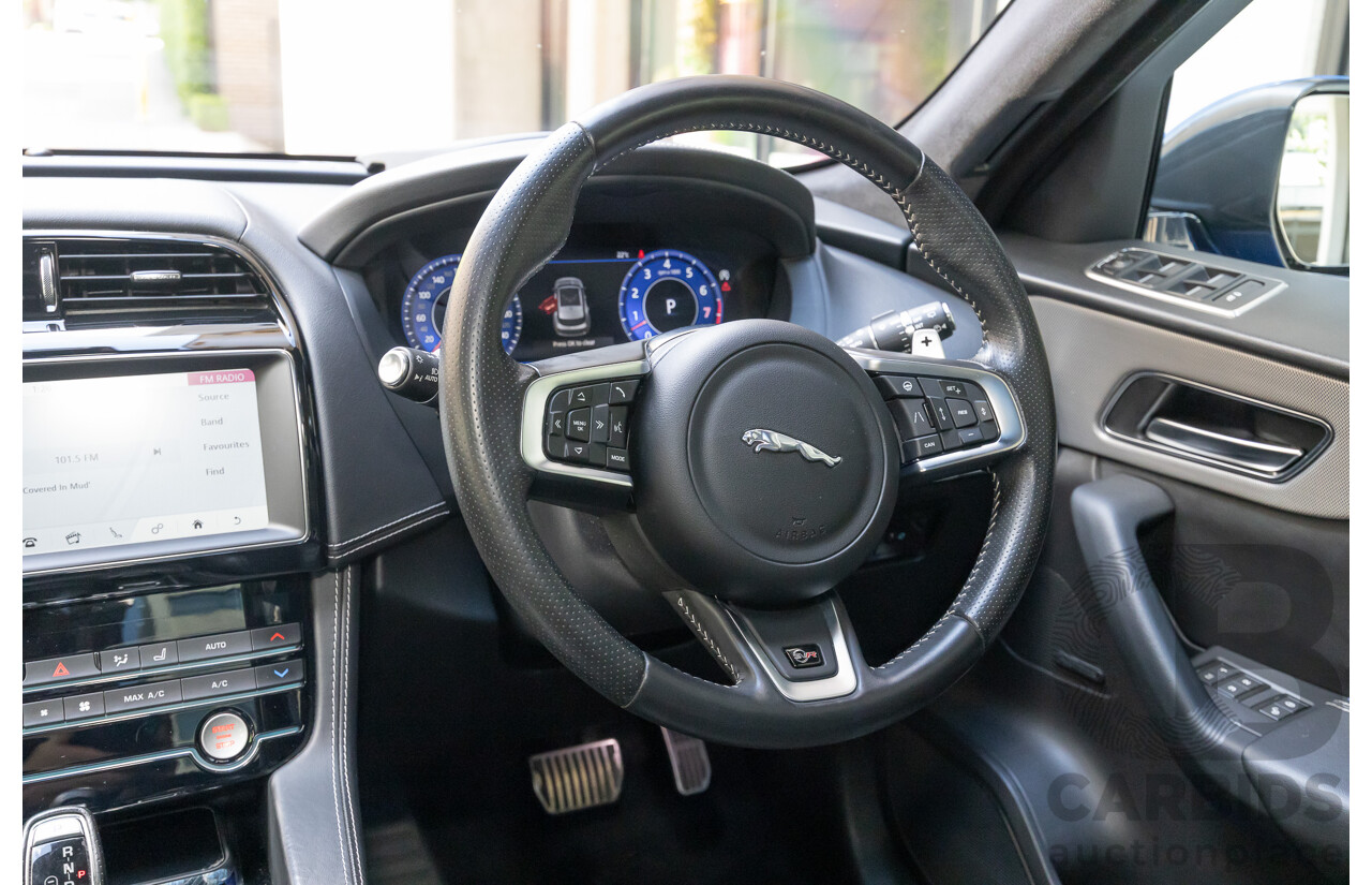 2/2020 Jaguar F-Pace SVR (AWD) X761 MY20 4d Wagon Ultra Blue Supercharged V8 5.0L