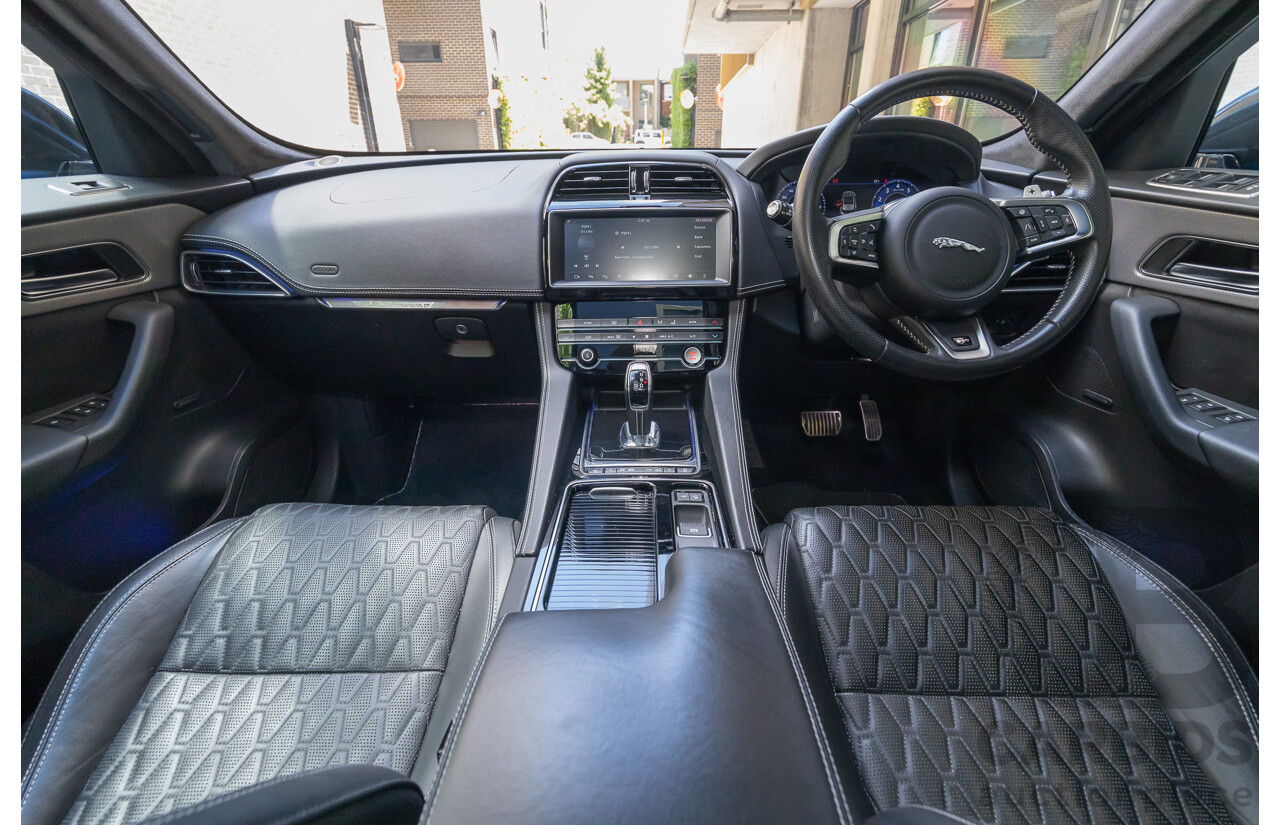 2/2020 Jaguar F-Pace SVR (AWD) X761 MY20 4d Wagon Ultra Blue Supercharged V8 5.0L