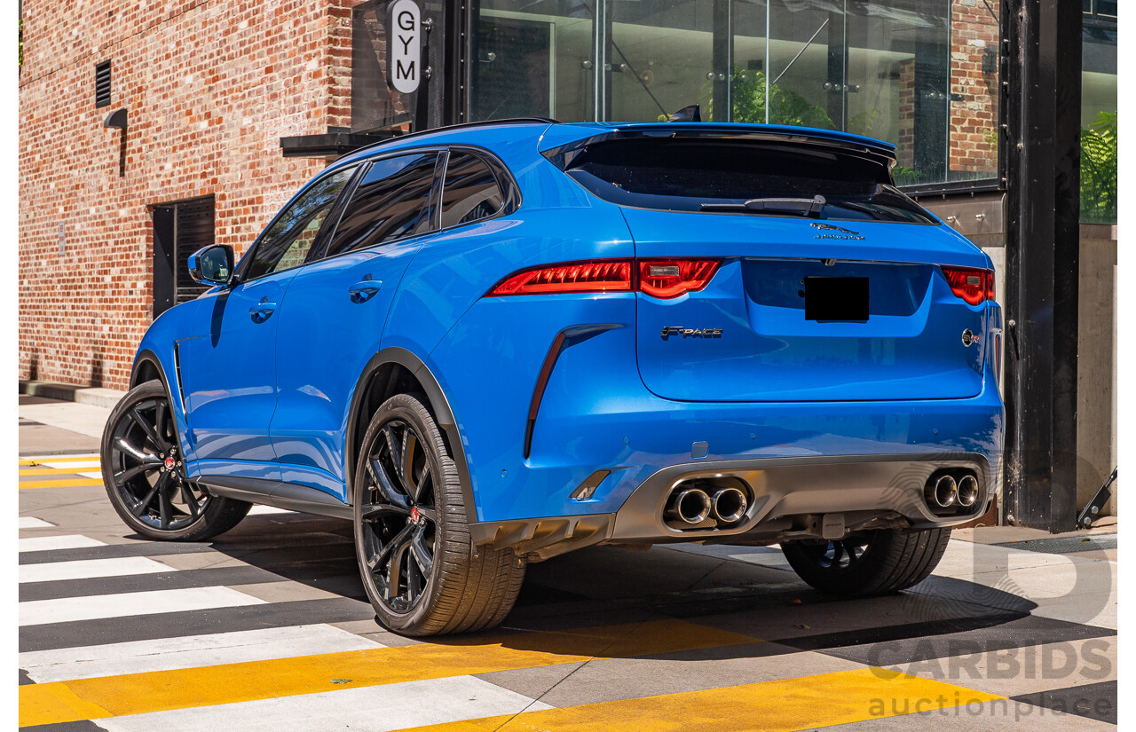 2/2020 Jaguar F-Pace SVR (AWD) X761 MY20 4d Wagon Ultra Blue Supercharged V8 5.0L