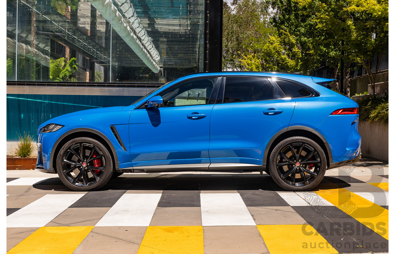 2/2020 Jaguar F-Pace SVR (AWD) X761 MY20 4d Wagon Ultra Blue Supercharged V8 5.0L