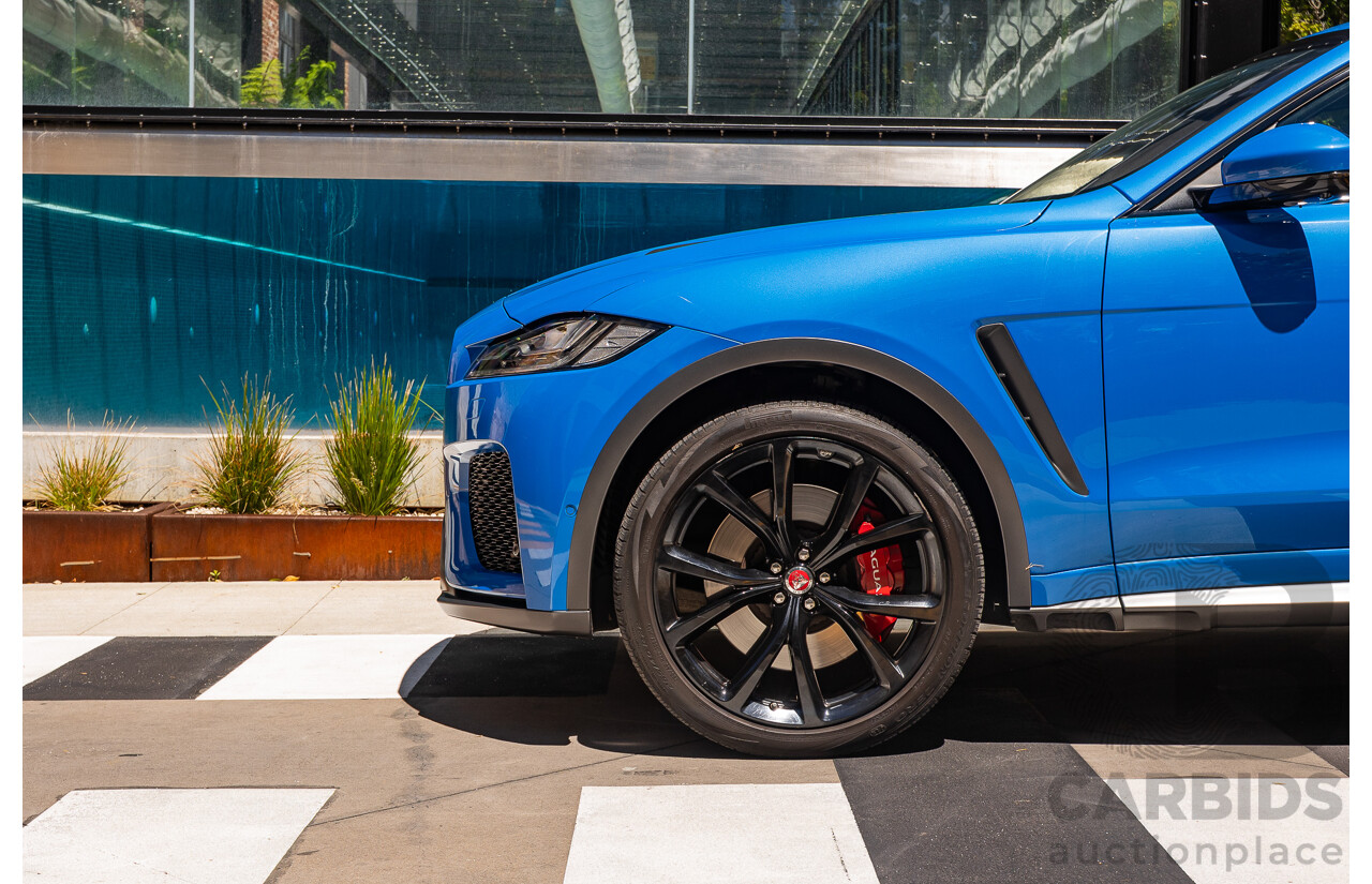 2/2020 Jaguar F-Pace SVR (AWD) X761 MY20 4d Wagon Ultra Blue Supercharged V8 5.0L