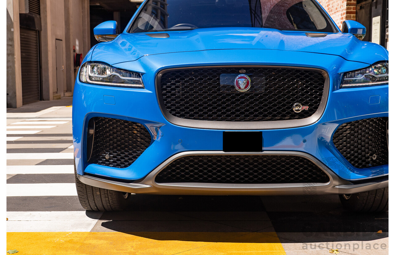 2/2020 Jaguar F-Pace SVR (AWD) X761 MY20 4d Wagon Ultra Blue Supercharged V8 5.0L