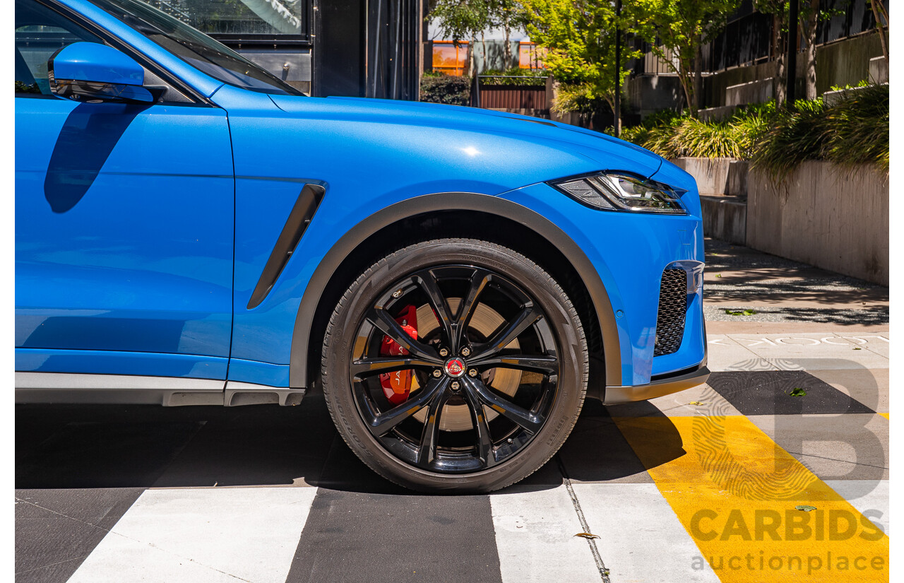 2/2020 Jaguar F-Pace SVR (AWD) X761 MY20 4d Wagon Ultra Blue Supercharged V8 5.0L