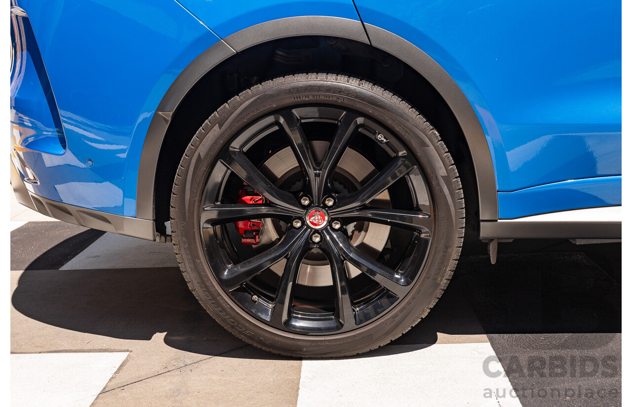 2/2020 Jaguar F-Pace SVR (AWD) X761 MY20 4d Wagon Ultra Blue Supercharged V8 5.0L