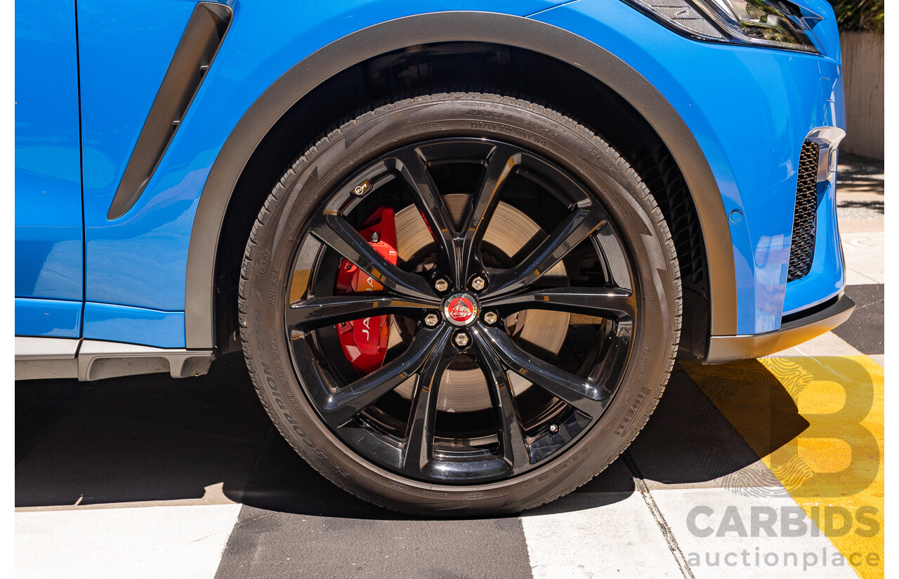 2/2020 Jaguar F-Pace SVR (AWD) X761 MY20 4d Wagon Ultra Blue Supercharged V8 5.0L