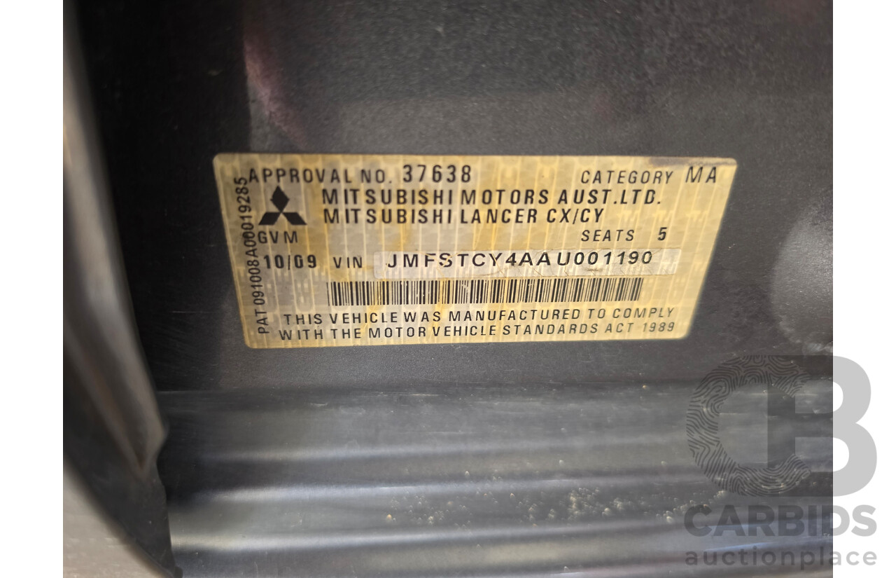 10/2009 Mitsubishi Lancer ES CJ MY09 4d Sedan  2.0L