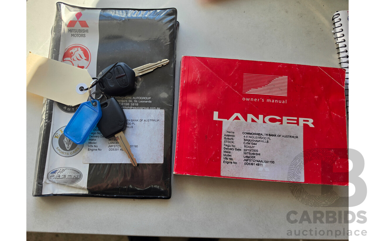 10/2009 Mitsubishi Lancer ES CJ MY09 4d Sedan  2.0L