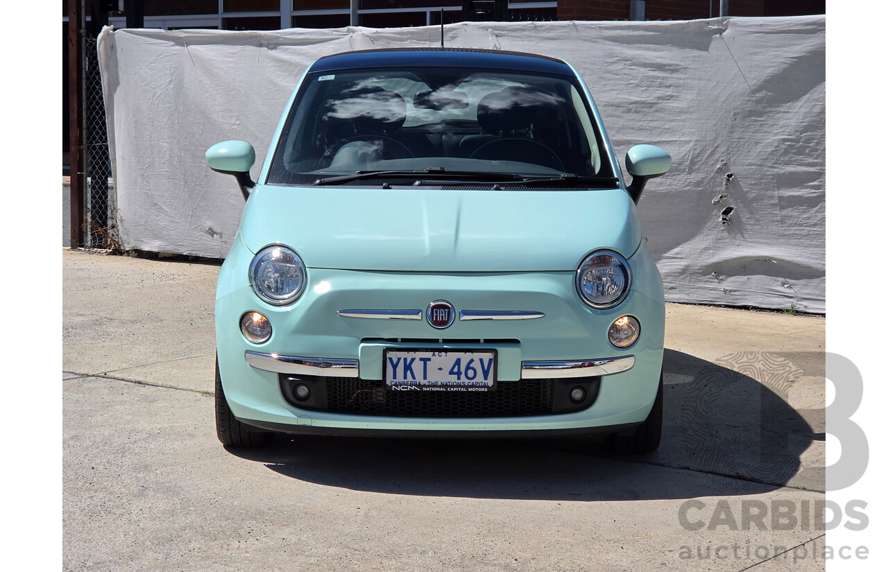 06/2015 Fiat 500 Lounge MY14 3d Hatchback Green 0.9L