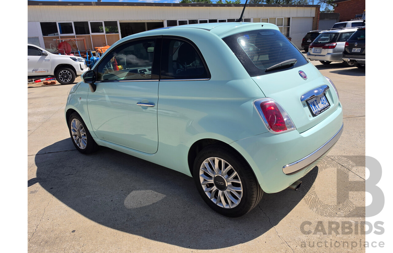 06/2015 Fiat 500 Lounge MY14 3d Hatchback Green 0.9L