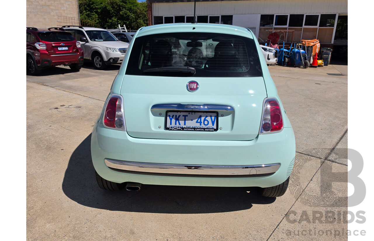 06/2015 Fiat 500 Lounge MY14 3d Hatchback Green 0.9L