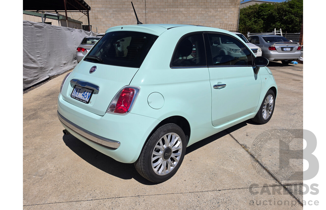 06/2015 Fiat 500 Lounge MY14 3d Hatchback Green 0.9L