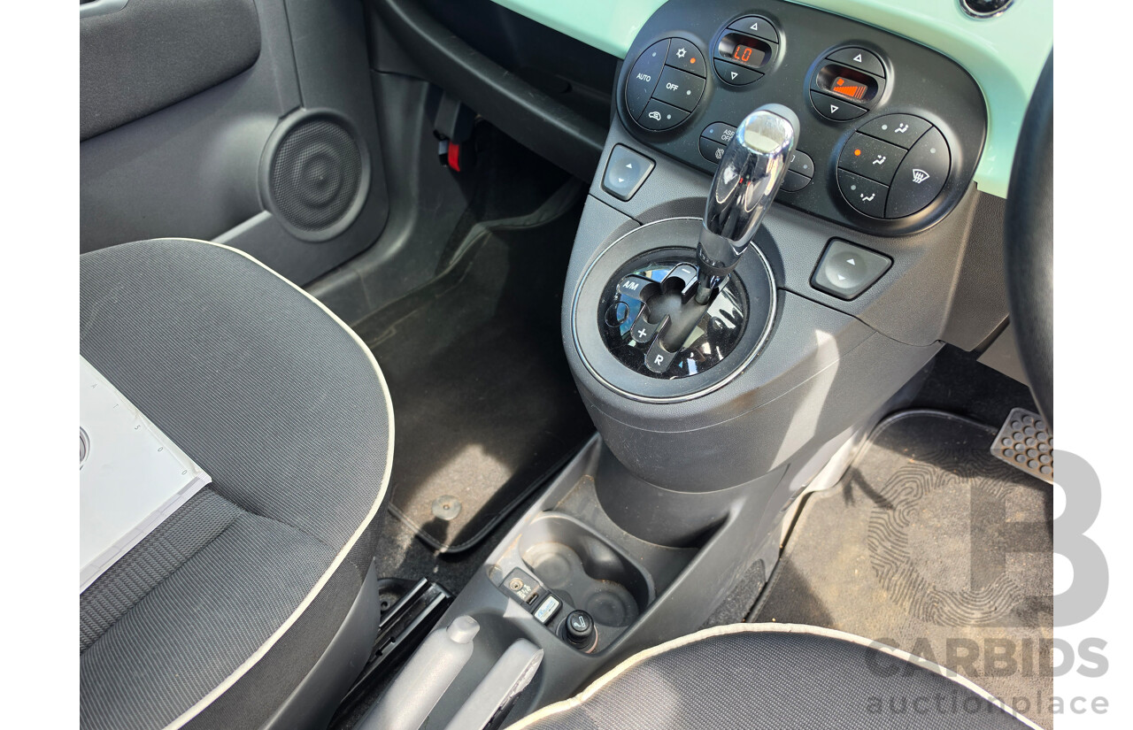 06/2015 Fiat 500 Lounge MY14 3d Hatchback Green 0.9L