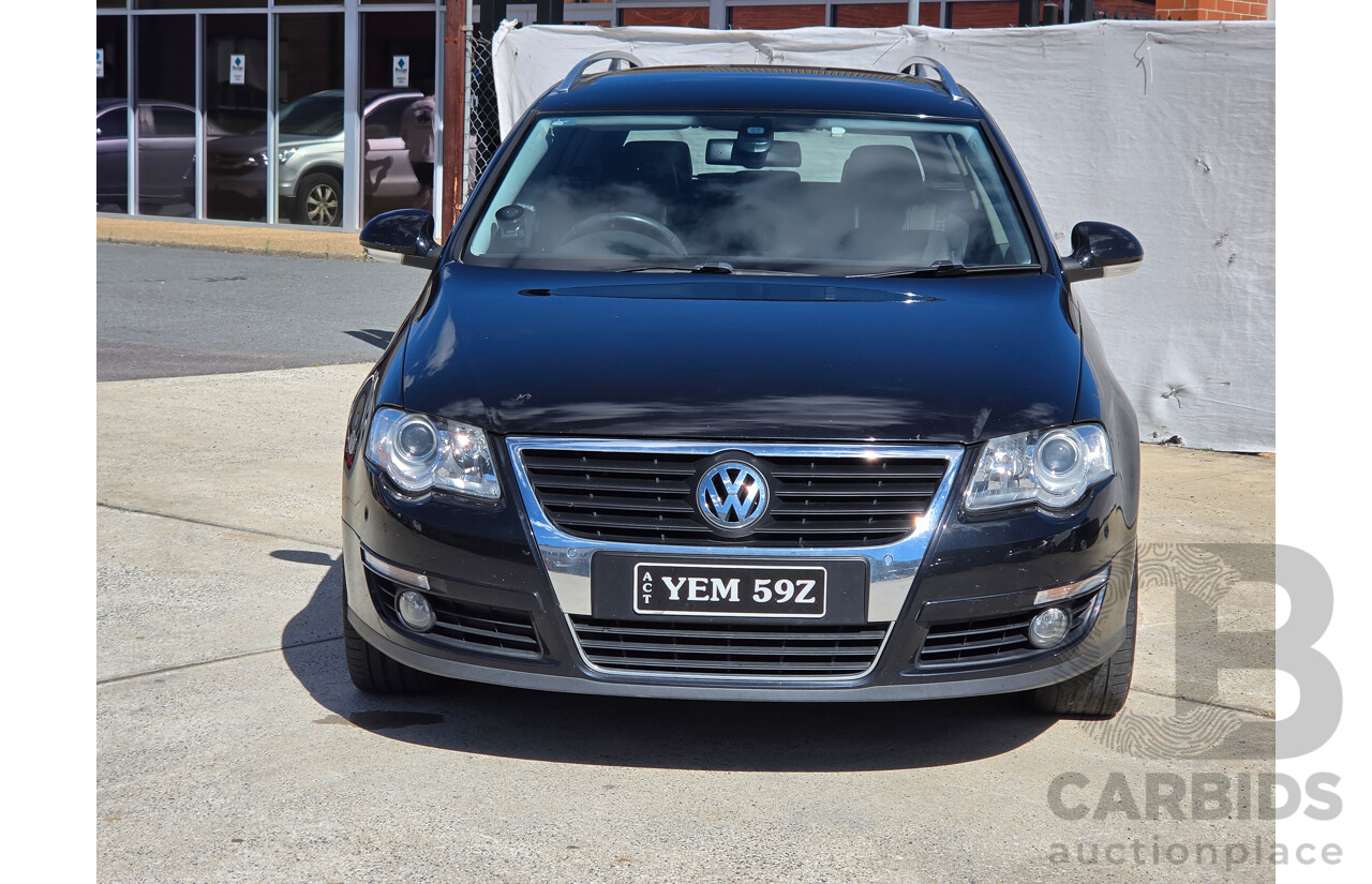 12/2008 Volkswagen Passat 125 TDI 3C MY09 UPGRADE 4d Wagon Black Turbo Diesel 2.0L