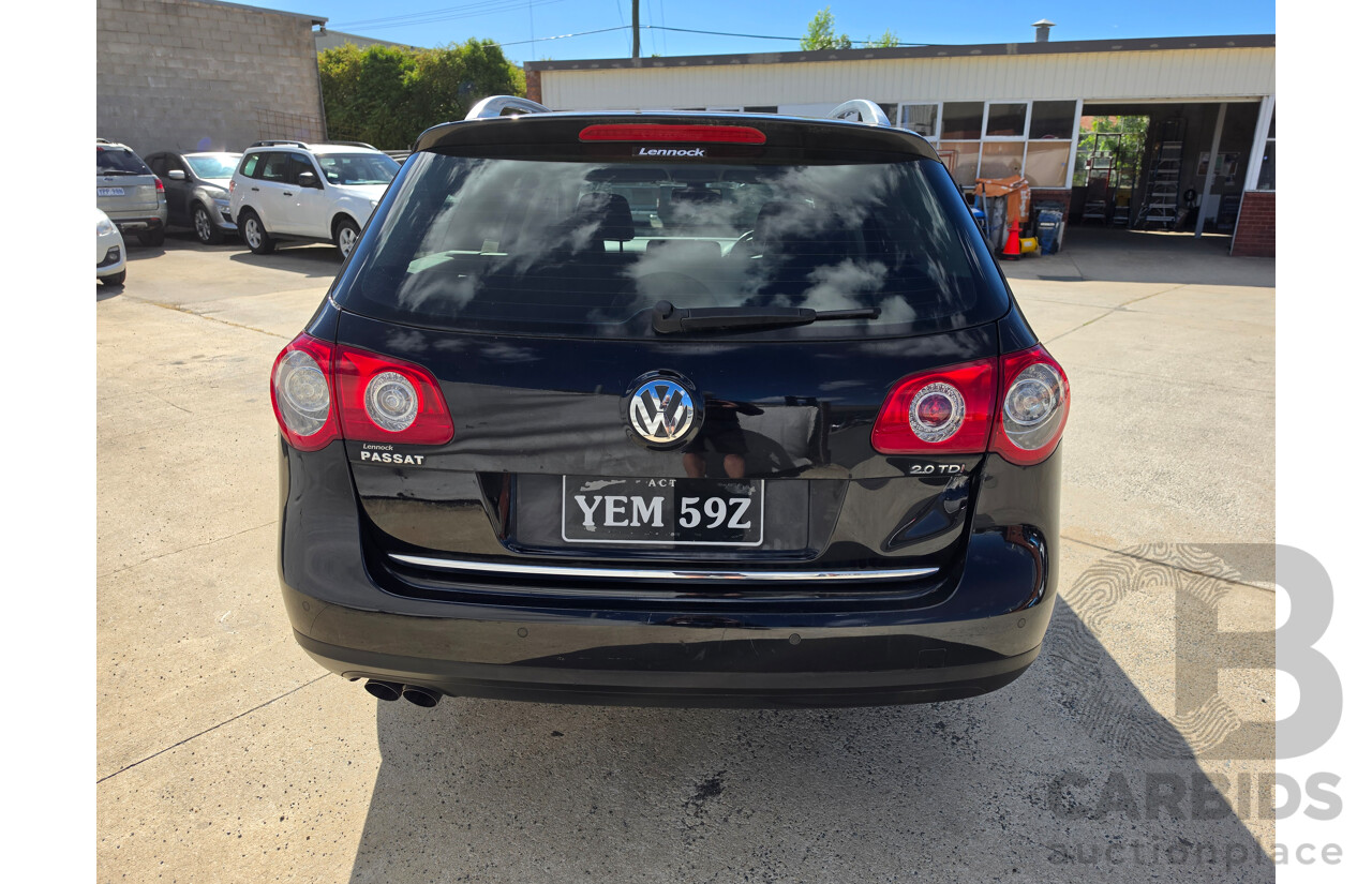 12/2008 Volkswagen Passat 125 TDI 3C MY09 UPGRADE 4d Wagon Black Turbo Diesel 2.0L