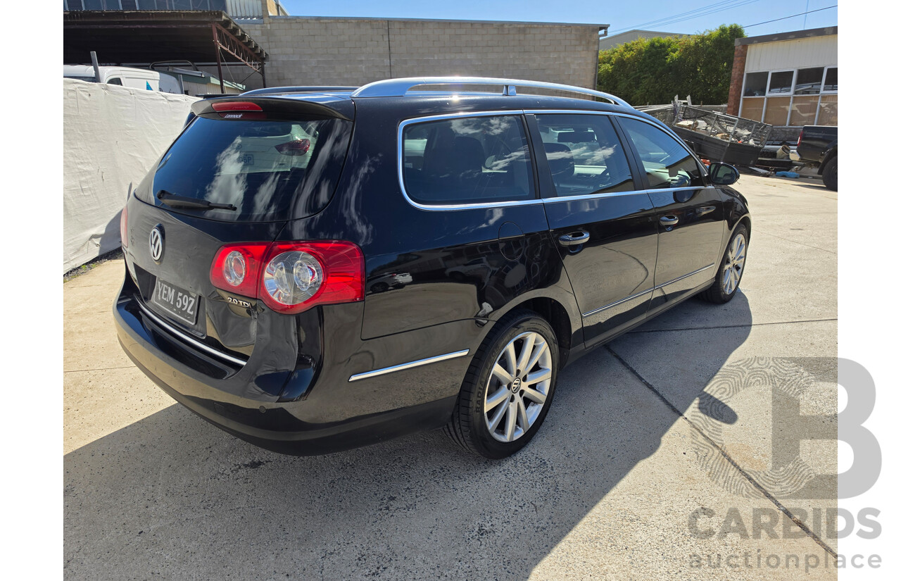 12/2008 Volkswagen Passat 125 TDI 3C MY09 UPGRADE 4d Wagon Black Turbo Diesel 2.0L