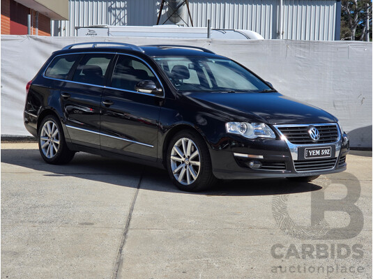 12/2008 Volkswagen Passat 125 TDI 3C MY09 UPGRADE 4d Wagon Black Turbo Diesel 2.0L