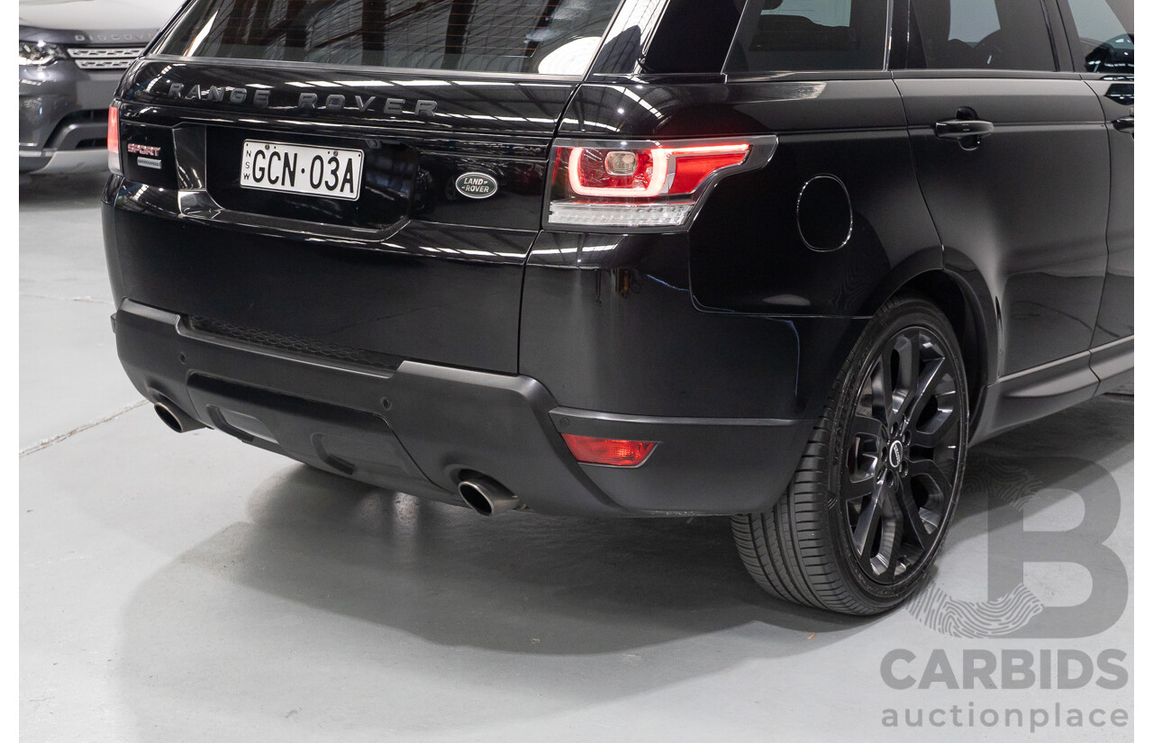 06/2014 Land Rover Range Rover Sport 5.0 HSE Dynamic LW 4d Wagon Santorini Black Metallic Supercharged V8 5.0L