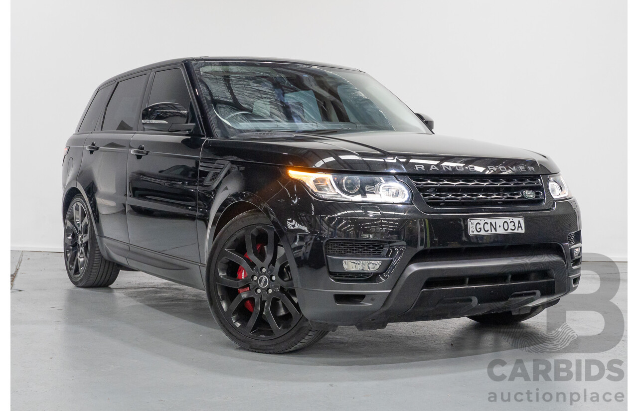 06/2014 Land Rover Range Rover Sport 5.0 HSE Dynamic LW 4d Wagon Santorini Black Metallic Supercharged V8 5.0L