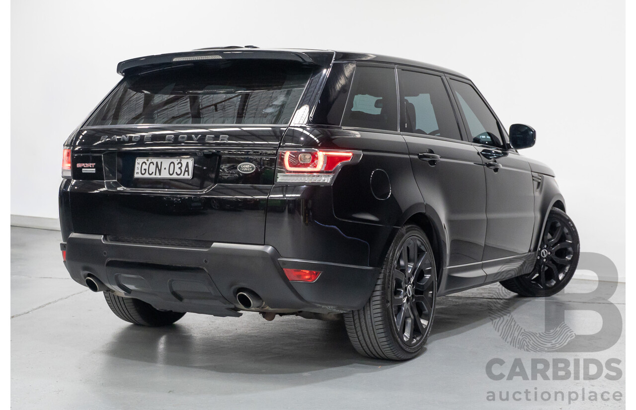 06/2014 Land Rover Range Rover Sport 5.0 HSE Dynamic LW 4d Wagon Santorini Black Metallic Supercharged V8 5.0L