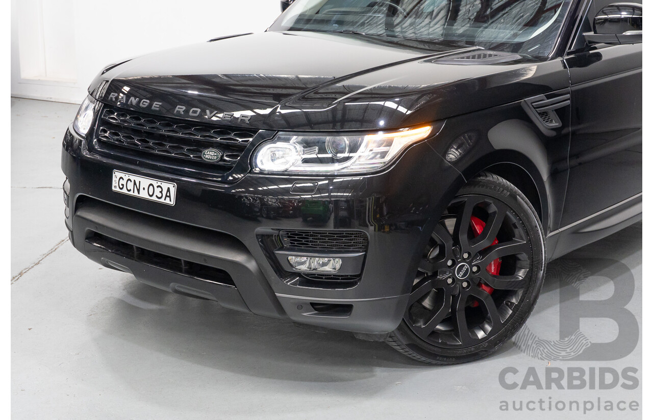 06/2014 Land Rover Range Rover Sport 5.0 HSE Dynamic LW 4d Wagon Santorini Black Metallic Supercharged V8 5.0L