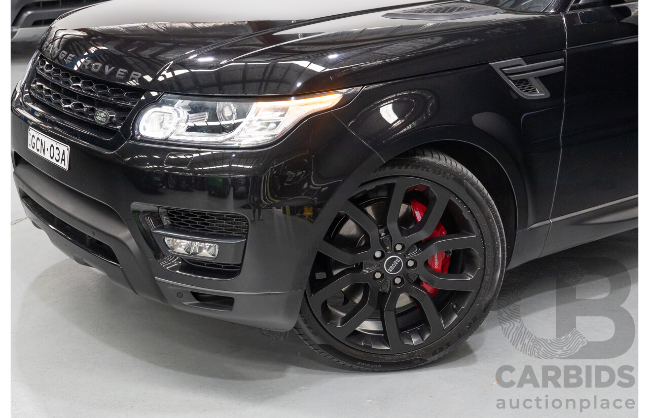 06/2014 Land Rover Range Rover Sport 5.0 HSE Dynamic LW 4d Wagon Santorini Black Metallic Supercharged V8 5.0L