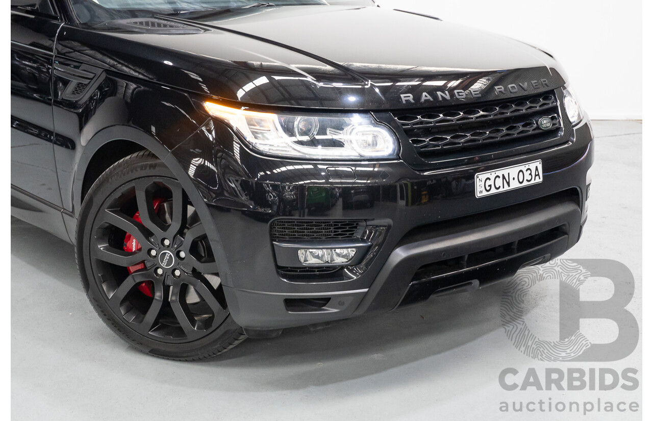 06/2014 Land Rover Range Rover Sport 5.0 HSE Dynamic LW 4d Wagon Santorini Black Metallic Supercharged V8 5.0L