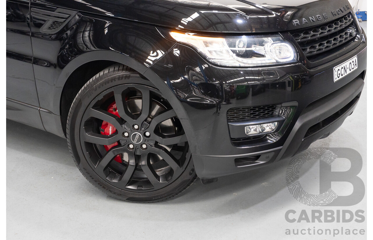 06/2014 Land Rover Range Rover Sport 5.0 HSE Dynamic LW 4d Wagon Santorini Black Metallic Supercharged V8 5.0L