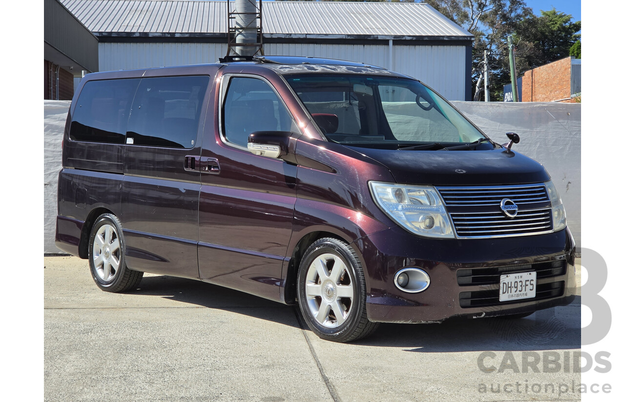 03/2008 Nissan Elgrand Highway Star E51 5 Sp Automatic Purple Metallic V6 3.5L - 04/2015 Import