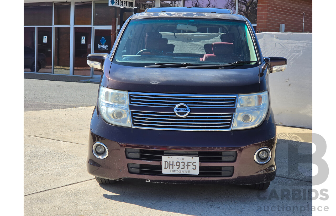 03/2008 Nissan Elgrand Highway Star E51 5 Sp Automatic Purple Metallic V6 3.5L - 04/2015 Import