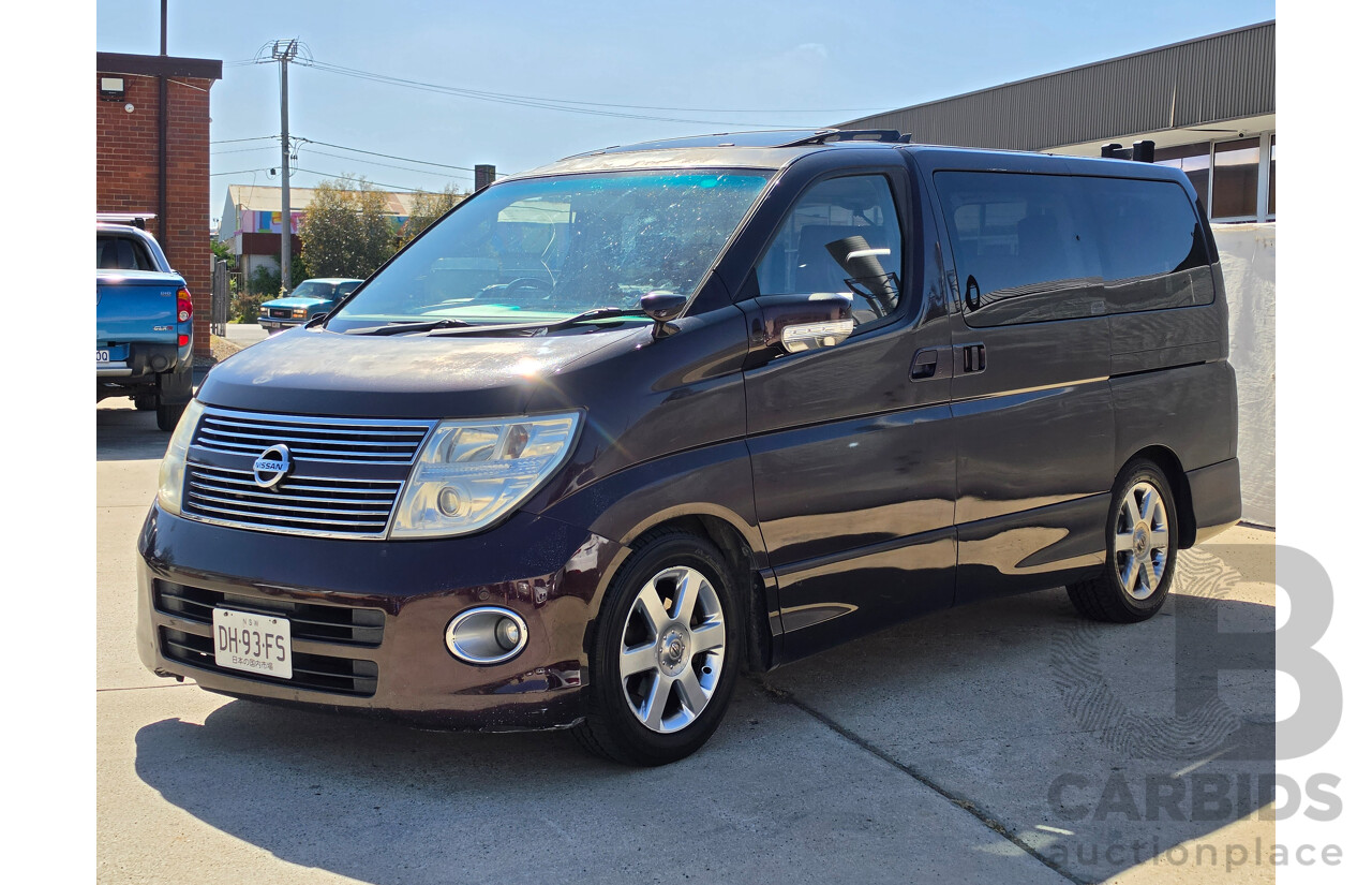 03/2008 Nissan Elgrand Highway Star E51 5 Sp Automatic Purple Metallic V6 3.5L - 04/2015 Import